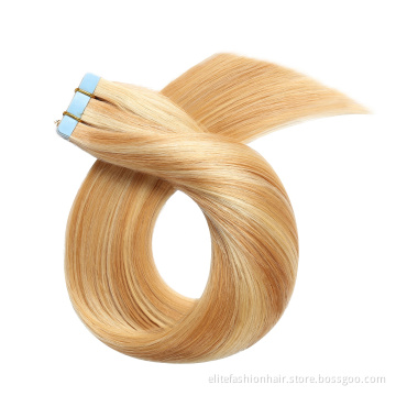 Top selling 100% Remy Human Straight Seamless Skin Weft Tape Hair Extensions double drawn Tape in Hair Extensions tape weft hair